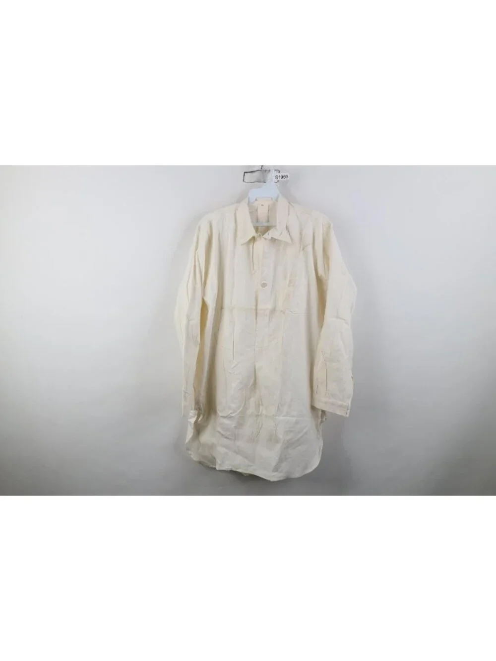 Deadstock 1950s Unissued German Military Mens 36 Hospital Grandpa Shirt